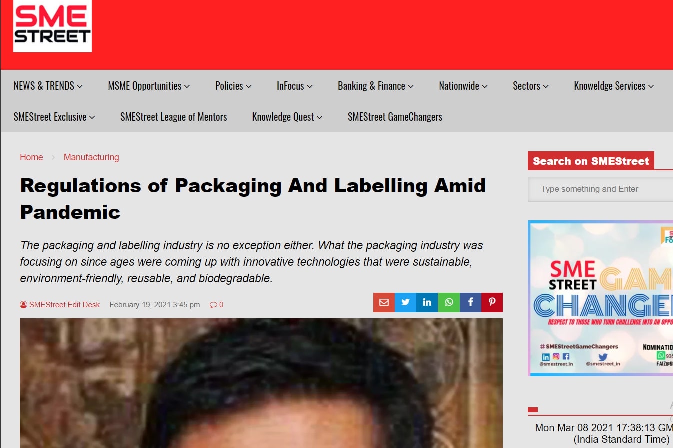 Regulations of Packaging And Labelling Amid Pandemic