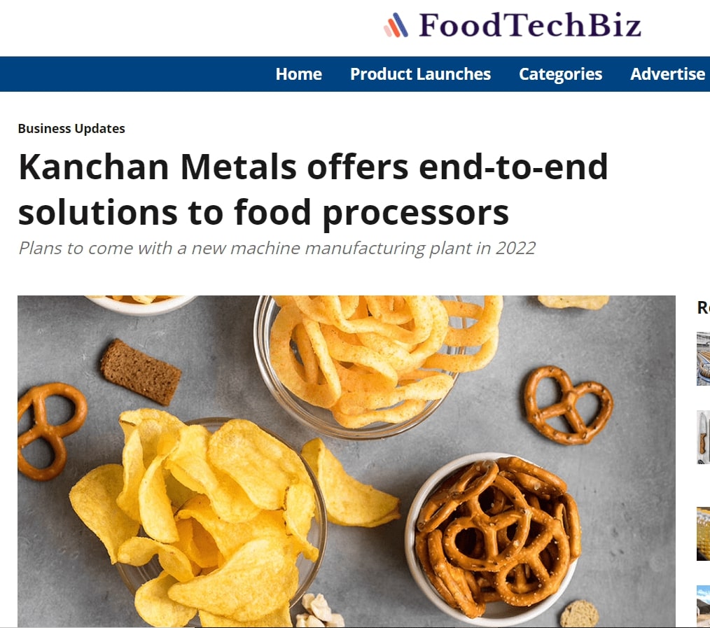 Kanchan Metals offers end-to-end solutions to food processors